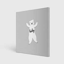 Холст квадратный Baby Bear, цвет: 3D-принт