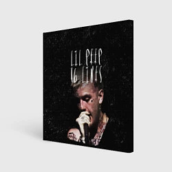 Холст квадратный Lil Peep: 16 Lines, цвет: 3D-принт