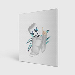 Холст квадратный Marshmello: White DJ, цвет: 3D-принт