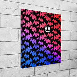 Холст квадратный Marshmello: Pink & Violet, цвет: 3D-принт — фото 2