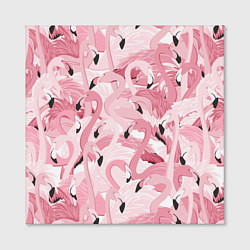 Холст квадратный Розовый фламинго, цвет: 3D-принт — фото 2