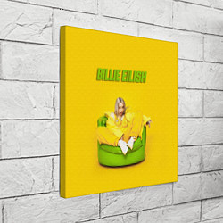 Холст квадратный Billie Eilish: Yellow Mood, цвет: 3D-принт — фото 2