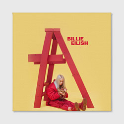 Холст квадратный Billie Eilish: Dont smile at me, цвет: 3D-принт — фото 2