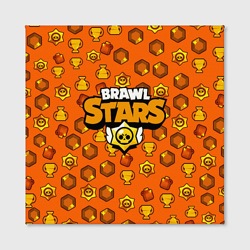 Картина квадратная Brawl Stars: Orange Team / 3D-принт – фото 2