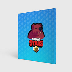 Холст квадратный Bear: Brawl Stars, цвет: 3D-принт
