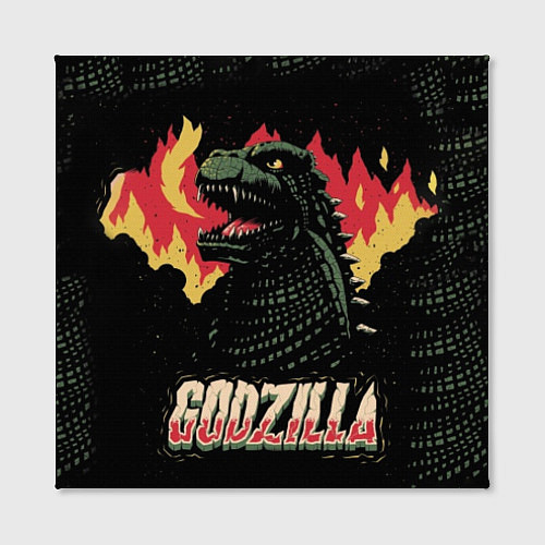 Картина квадратная Flame Godzilla / 3D-принт – фото 2
