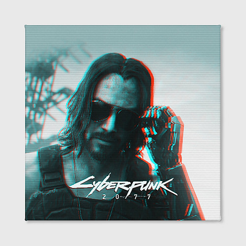Картина квадратная Cyberpunk 2077: Keanu Reeves / 3D-принт – фото 2