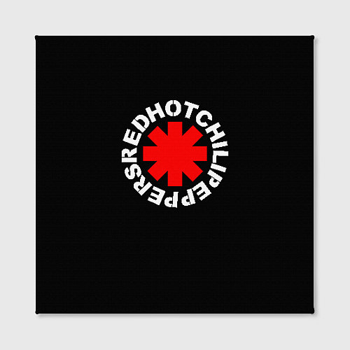 Картина квадратная Red Hot chili peppers logo on black / 3D-принт – фото 2