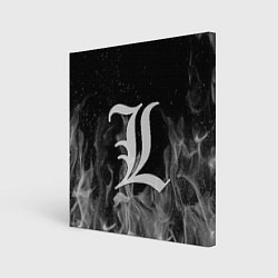 Холст квадратный L letter flame gray, цвет: 3D-принт