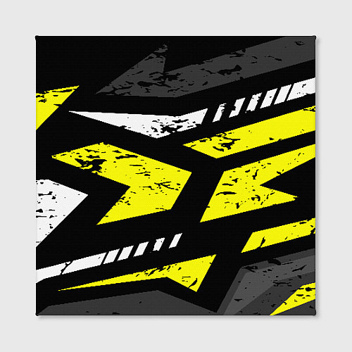 Картина квадратная Black yellow abstract sport style / 3D-принт – фото 2