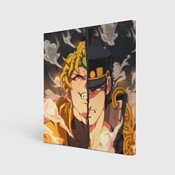 Холст квадратный Dio Brando x Jotaro, цвет: 3D-принт