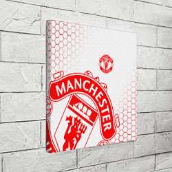 Холст квадратный Манчестер Юнайтед white, цвет: 3D-принт — фото 2