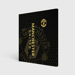 Холст квадратный Манчестер Юнайтед - team coat of arms, цвет: 3D-принт