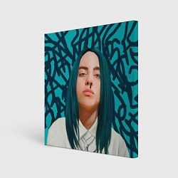 Холст квадратный Billie Eilish, цвет: 3D-принт