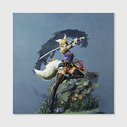 Картина квадратная Zoomorph Girl / 3D-принт – фото 2