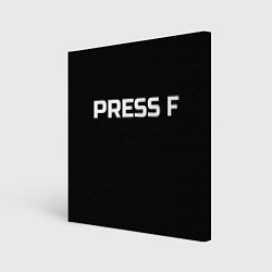 Картина квадратная Футболка с надписью PRESS F