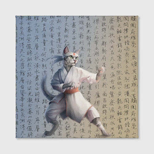 Картина квадратная Karate cat / 3D-принт – фото 2