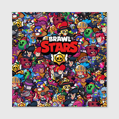 Картина квадратная ПЕРСОНАЖИ BRAWL STARS / 3D-принт – фото 2