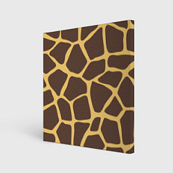 Холст квадратный Окрас жирафа, цвет: 3D-принт