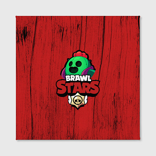 Картина квадратная Brawl Stars SPIKE / 3D-принт – фото 2