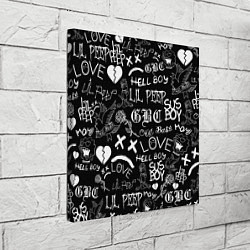 Холст квадратный LIL PEEP LOGOBOMBING, цвет: 3D-принт — фото 2