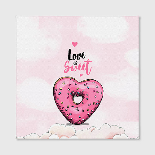 Картина квадратная Пончик сердечко / 3D-принт – фото 2