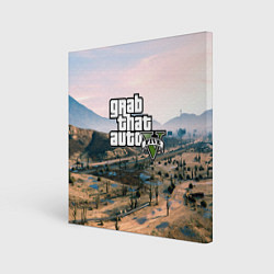 Холст квадратный Grand Theft Auto 5, цвет: 3D-принт