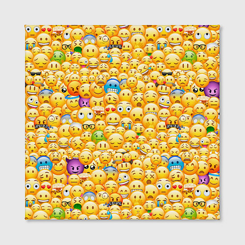 Картина квадратная Смайлики Emoji / 3D-принт – фото 2