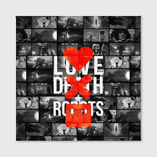 Картина квадратная LOVE DEATH ROBOTS LDR / 3D-принт – фото 2