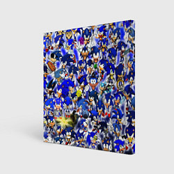 Холст квадратный All of Sonic, цвет: 3D-принт