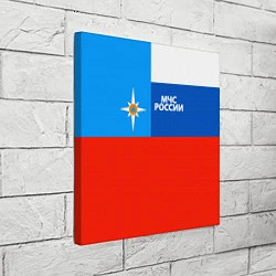 Холст квадратный Флаг МЧС России, цвет: 3D-принт — фото 2