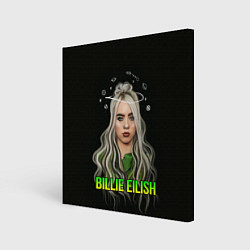 Холст квадратный BILLIE EILISH, цвет: 3D-принт