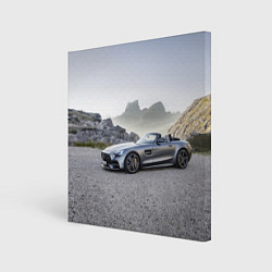 Холст квадратный Mercedes V8 Biturbo, цвет: 3D-принт