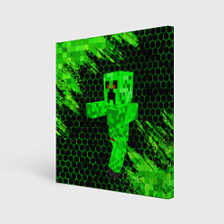 Холст квадратный MINECRAFT CREEPER, цвет: 3D-принт