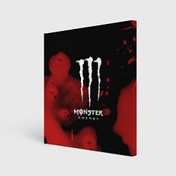 Холст квадратный MONSTER ENERGY, цвет: 3D-принт