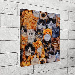 Холст квадратный КОТЯТКИ, цвет: 3D-принт — фото 2