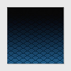 Холст квадратный Узор круги темный синий, цвет: 3D-принт — фото 2