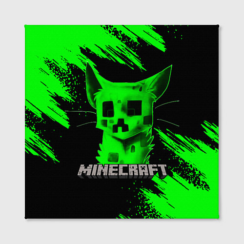 Картина квадратная MINECRAFT CREEPER CAT / 3D-принт – фото 2
