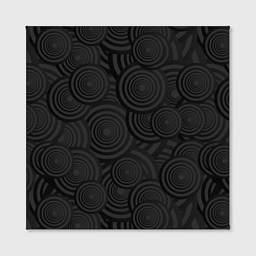 Картина квадратная Круги черный узор геометрия / 3D-принт – фото 2
