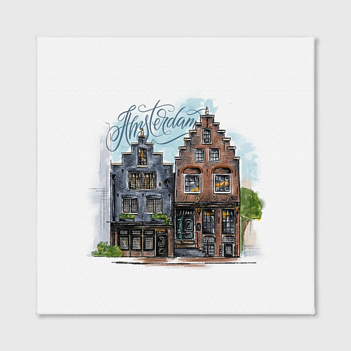 Картина квадратная Амстердам / 3D-принт – фото 2