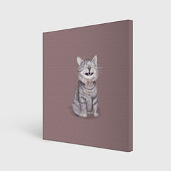 Холст квадратный Котёнок ыыы, цвет: 3D-принт