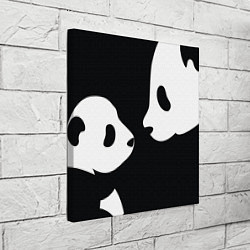 Холст квадратный Panda, цвет: 3D-принт — фото 2