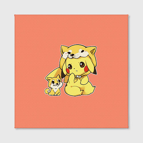 Картина квадратная Pikachu Pika Pika / 3D-принт – фото 2