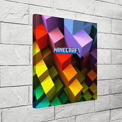 Холст квадратный Minecraft - pattern, цвет: 3D-принт — фото 2
