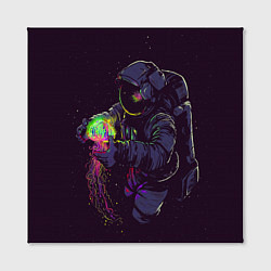 Холст квадратный Медуза и космонавт, цвет: 3D-принт — фото 2
