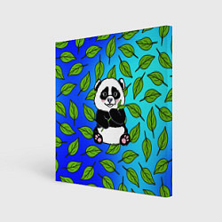 Холст квадратный Панда, цвет: 3D-принт