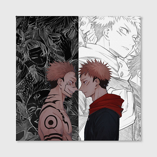 Картина квадратная Jujutsu Kaisen Сукуна х Юдзи / 3D-принт – фото 2