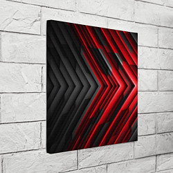 Холст квадратный Абстракция черно-красный свет, цвет: 3D-принт — фото 2