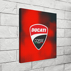 Холст квадратный Ducati Corse logo, цвет: 3D-принт — фото 2