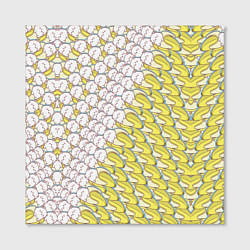 Холст квадратный Банана-котики, цвет: 3D-принт — фото 2